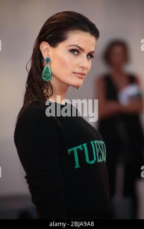 VENICE, ITALY - AUGUST 31:  Isabeli Fontana walks the red carpet ahead of the 'The Shape Of Water' screening during the 74th Venice Film Festival Stock Photo