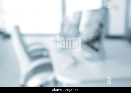Blurred office background with computers Stock Photo