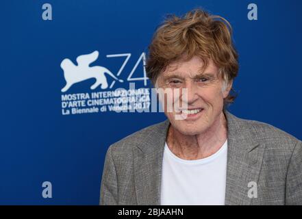 VENICE, ITALY - SEPTEMBER 01: Robert Redford attends the 'Our Souls At Night' photocall during the 74th Venice Film Festival on September 1, 2017 Stock Photo