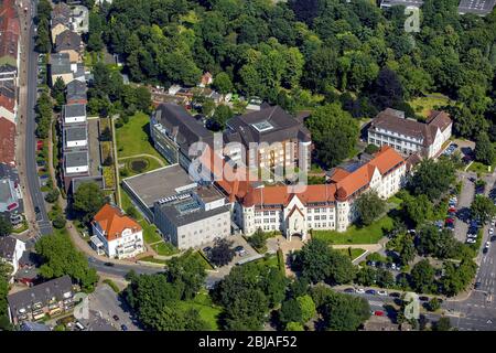 , hospital Sankt Marien-Hospital Gelsenkirchen-Buer in Gelsenkirchen, 19.07.2016, aerial view, Germany, North Rhine-Westphalia, Ruhr Area, Gelsenkirchen Stock Photo