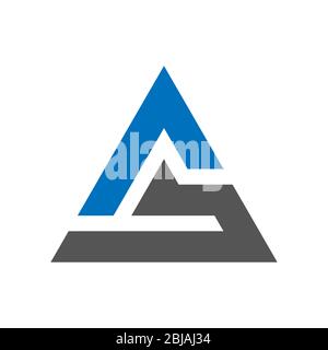 Triangle tech simple business icon logo. EPS 10 Stock Vector