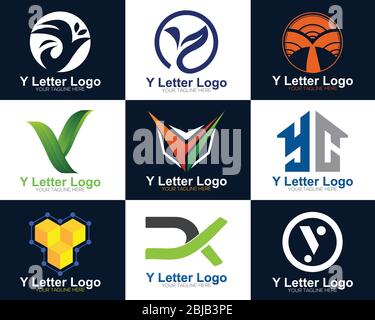 Y Letter Logo Template vector icon design. Fashion y letter technology network logo. Stock Vector