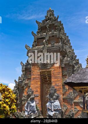 dh Balinese Batuan temple BALI INDONESIA Paduraksa gate tower temples inner sanctum hinduism architecture doorway Stock Photo