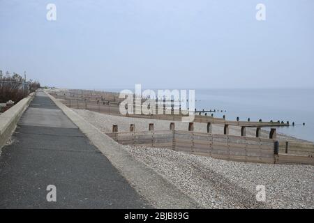 Deserted beach due to Coronavirus Stock Photo