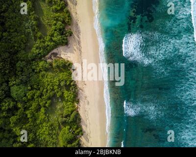 Aerial view of tropical beach, Bali, Indonesia Stock Photo