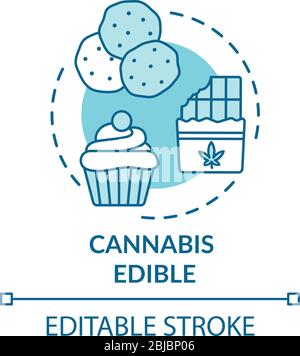 Cannabis edible concept icon Stock Vector Image & Art - Alamy
