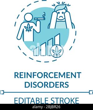 Reinforcement disorders concept icon Stock Vector
