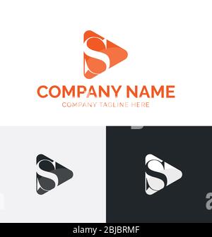 S letter multimedia logo template. Letter S logo vector template. S letter vector easy to edit Stock Vector