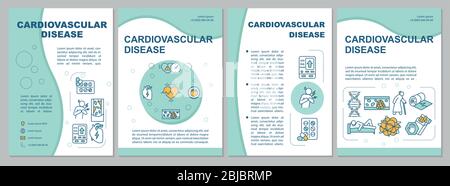 Cardiovascular diseases brochure template Stock Vector