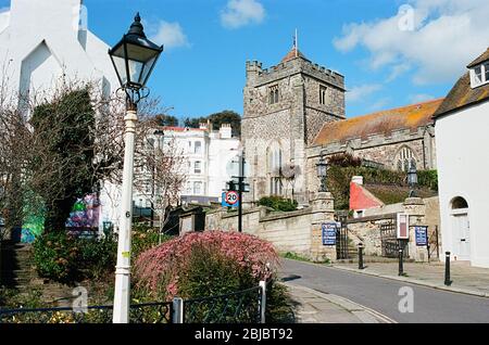 St Clements church in historic Hastings Old Town, East Sussex, Southern England Stock Photo