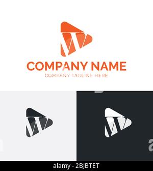 W letter logo template. Letter W logo vector template. W letter vector easy to edit Stock Vector