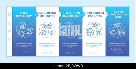 Parents and children relationship onboarding vector template Stock Vector