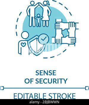 Sense of security concept icon Stock Vector