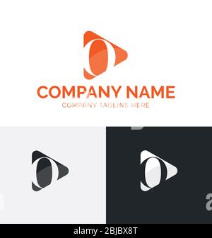 O letter multimedia logo template. Letter O logo vector template. O letter vector easy to edit Stock Vector