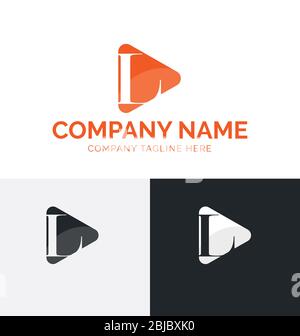 L letter multimedia logo template. Letter L logo vector template. L letter vector easy to edit Stock Vector