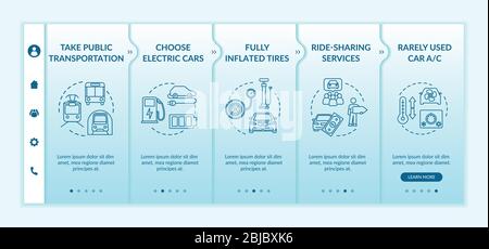 Sustainable travel onboarding vector template Stock Vector