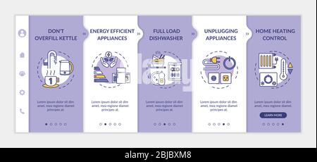 Money saving tips onboarding vector template Stock Vector