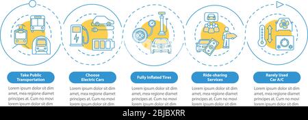 Resource efficiency vector infographic template Stock Vector