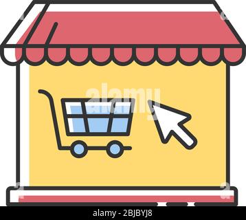 Online store RGB color icon Stock Vector