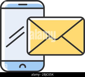 Contact RGB color icon Stock Vector