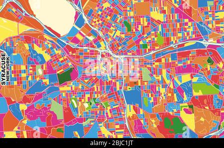 Syracuse USA City Map in Retro Style. Outline Map. Vector Illustration ...
