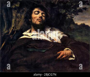 Gustave Courbet self portrait The Wounded Man painting 844