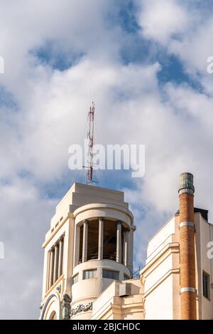 Madrid, Spain - April 14, 2019: The Rooftop of The Circulo of Bellas Artes. It is a private cultural organization located in Madrid Stock Photo