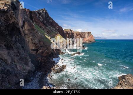 Coastline at Sao Lourenco; Madeira Stock Photo