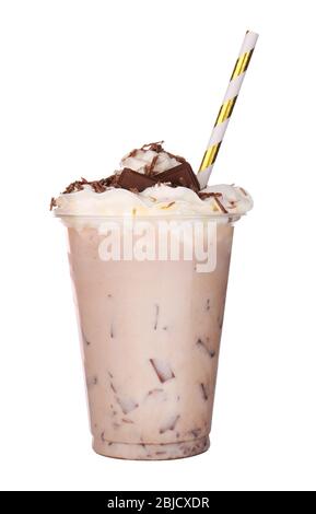 Chocolate milkshake in plastic cup hi-res stock photography and images -  Alamy