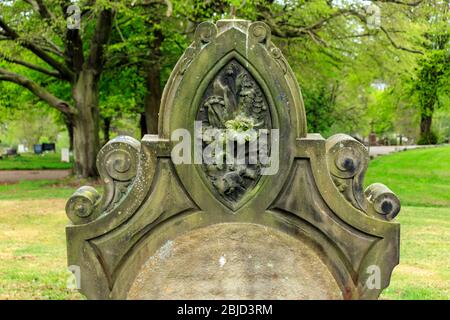 Victorian gravestone, Blackburn Cemetery Stock Photo