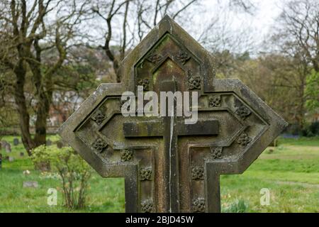 Victorian gravestone, Blackburn cemetery Stock Photo
