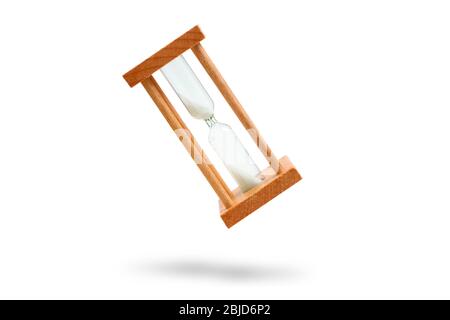 Hourglass on a white background. isolated. Close up. Stock Photo
