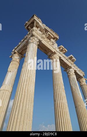 Apollo temple ruins in Side, Antalya Province, Turkey. Stock Photo