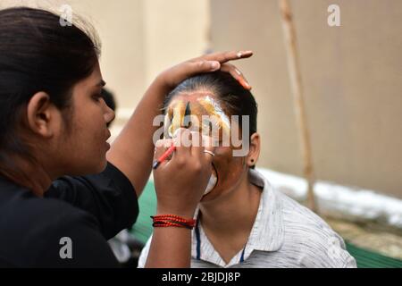 Face Painting Stock Photo