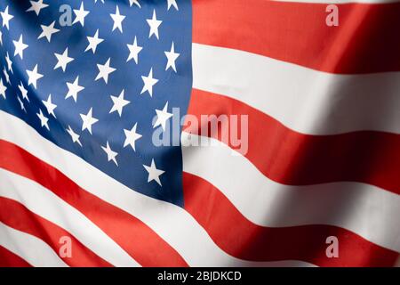 Beautifully waving star and striped American flag Stock Photo