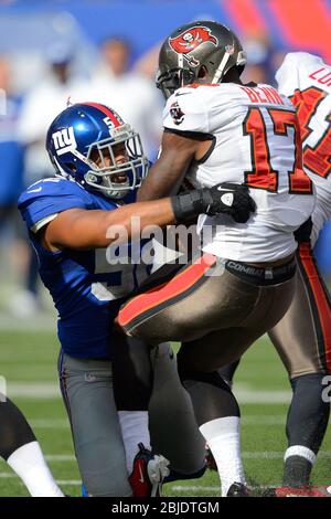 Oct 16, 2011; East Rutherford, NJ, USA; New York Giants linebacker Spencer  Paysinger (55) leaves the field after the game against the Buffalo Bills at  MetLife Stadium. New York defeated Buffalo 27-24 Stock Photo - Alamy