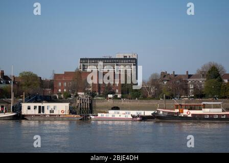 The Dove Pier Architecture Council Building Red Brick Hammersmith Town Hall King St, Hammersmith, London W6 9JU by Ernest Berry Webber Stock Photo