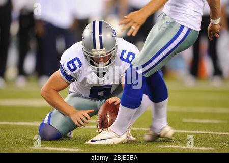 January 04, 2015: Dallas Cowboys kicker Dan Bailey #5 during an NFL Wild  Card Playoff football game between the Detroit Lions and the Dallas Cowboys  at AT&T Stadium in Arlington, TX Dallas