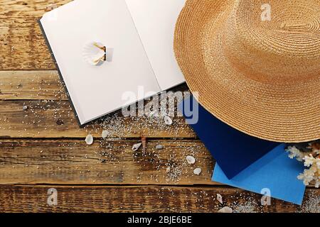 Set for reading at beach. Summer holidays concept Stock Photo