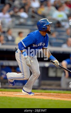 August 21, 2013: Toronto Blue Jays shortstop Jose Reyes (7) during a MLB game played between the Toronto Blue Jays and New York Yankees at Yankee Stad Stock Photo