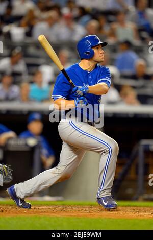 August 21, 2013: Toronto Blue Jays catcher Josh Thole (30) during a MLB game played between the Toronto Blue Jays and New York Yankees at Yankee Stadi Stock Photo