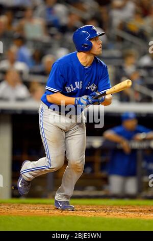 August 21, 2013: Toronto Blue Jays catcher Josh Thole (30) during a MLB game played between the Toronto Blue Jays and New York Yankees at Yankee Stadi Stock Photo
