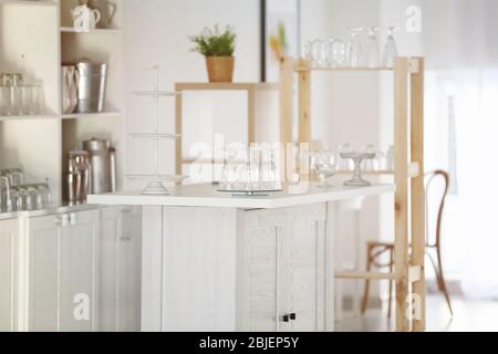 Interior of modern milk bar Stock Photo - Alamy