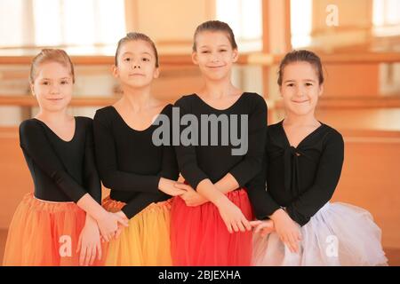 Cute little ballerinas in dance studio Stock Photo - Alamy