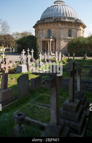 Brompton Cemetery, Fulham Rd, Kensington, London SW10 9UG Stock Photo