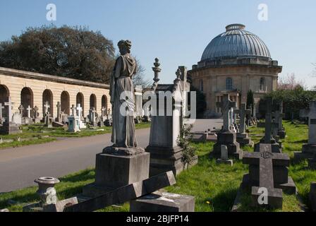 Brompton Cemetery, Fulham Rd, Kensington, London SW10 9UG Stock Photo