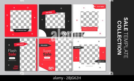 Sale mobile template collection for promotion sale. Editable mobile banner for stories or social media post, web and internet. Promotion sale bundle Stock Vector