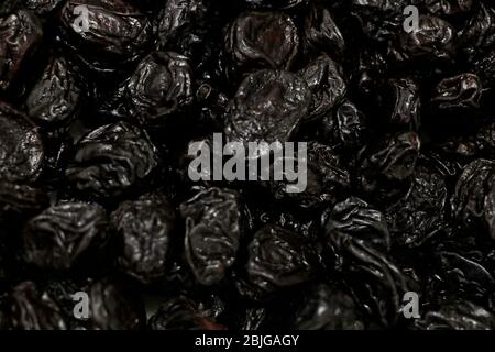 Background of delicious dried plums. Texture of food. Close up Stock Photo