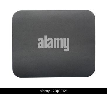 Black mouse pad on white background Stock Photo