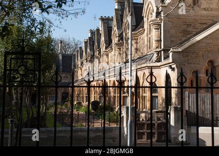 Sir William Powell's Almshouses, All Saints Church, Church Gate, Fulham, London SW6 3LA designed by J P Sedden and completed in 1869 Stock Photo